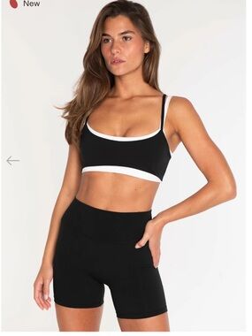 FORM Layered Bra (black and white) size medium